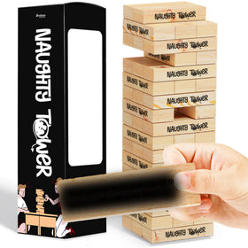 Zealous Nutrition Naughty Tower prompt blocks spark laughter and engaging conversations.