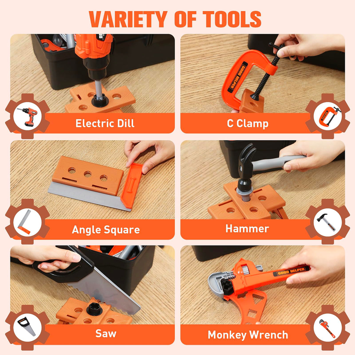 Zealous Toys interchangeable bits enable versatile pretend building play.