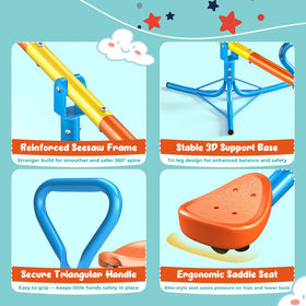 ZeathToits Seesaw ergonomic seats and handles support little hands