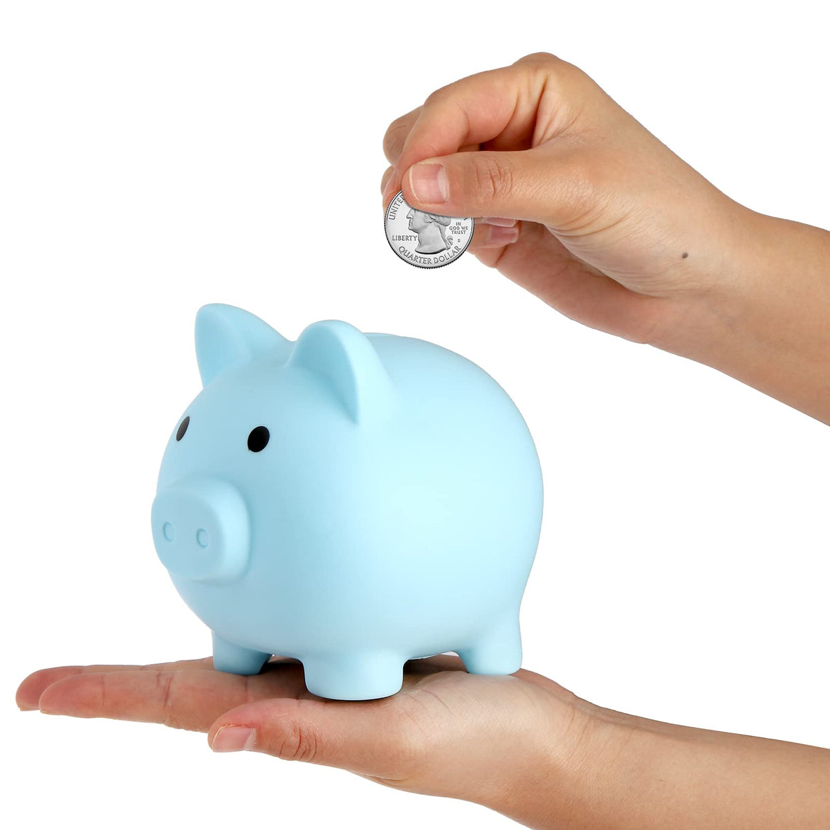 ZEAYEA piggy bank open design shows screw-off coin access.