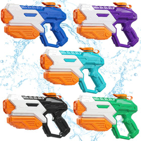 Zebnyya 5-pack water guns in vibrant colors for easy team play.