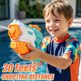 Zebnyya water guns float on water for quick retrieval.
