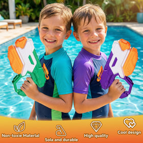 Long-range Zebnyya water blaster adds excitement to outdoor play.