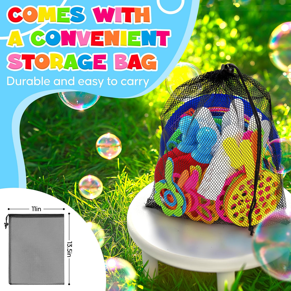 Zecckige bubble racket for interactive games with friends and family.