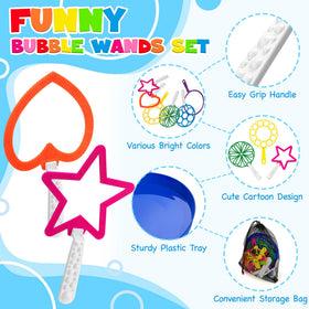 Zecckige bubble wands ergonomic grip for comfortable extended play.
