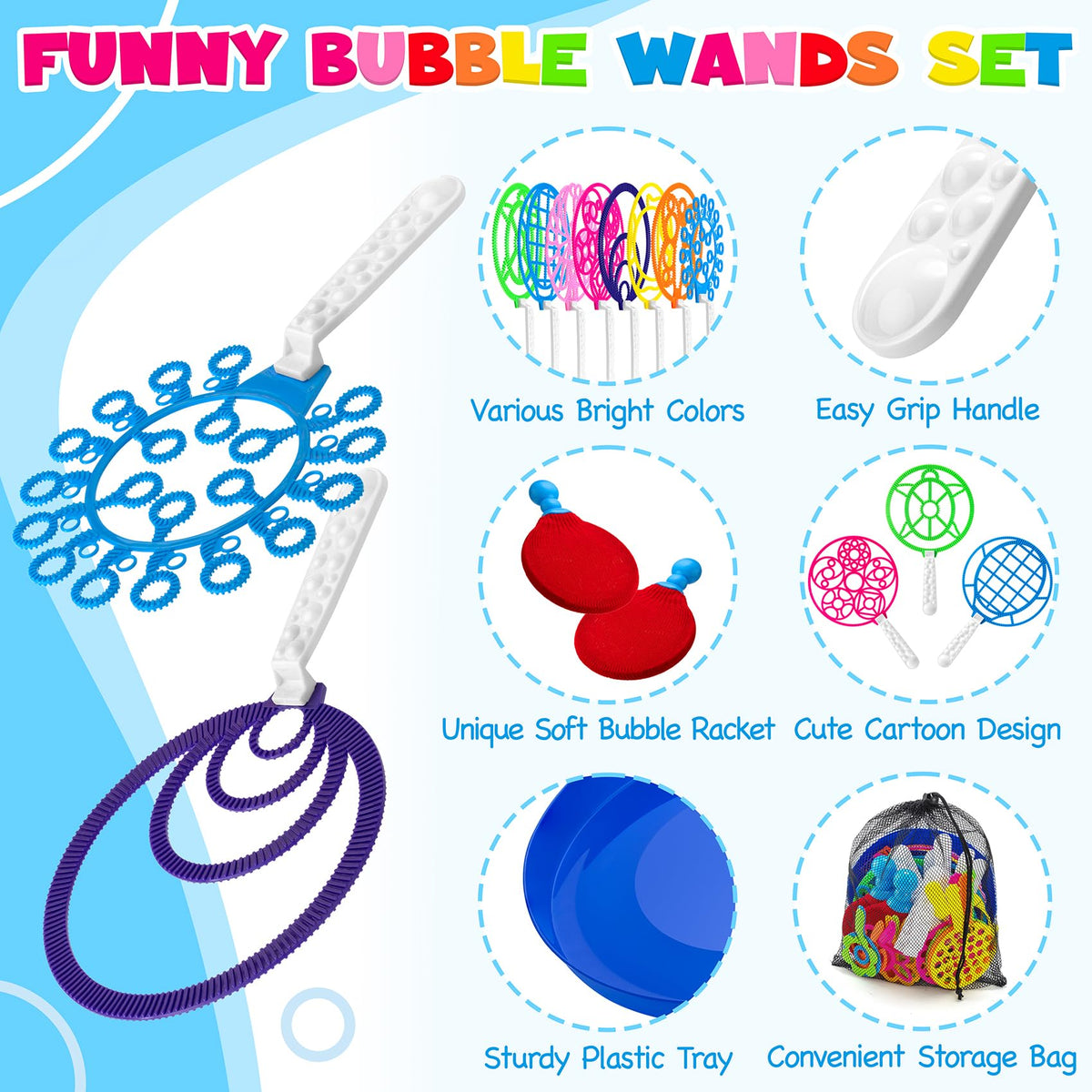 Zecckige medium bubble wand ideal for versatile bubble play and easy handling.