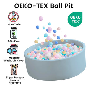 Zedachica Ball Pit balls not included; plan to purchase separately.