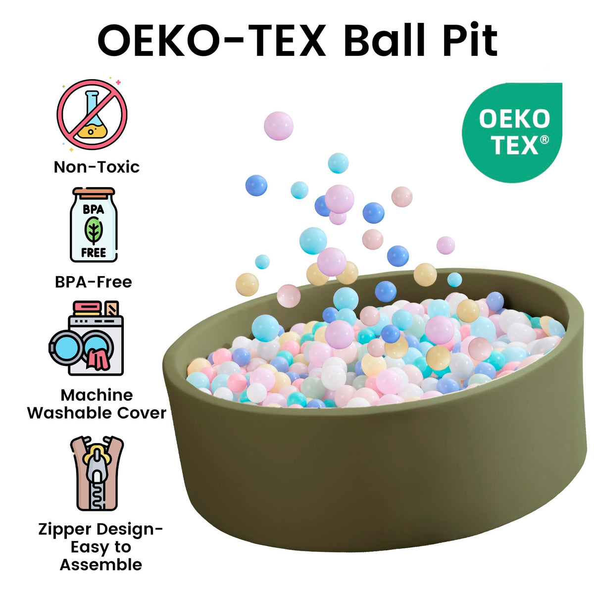 Noise-reducing interior supports calm play in busy rooms