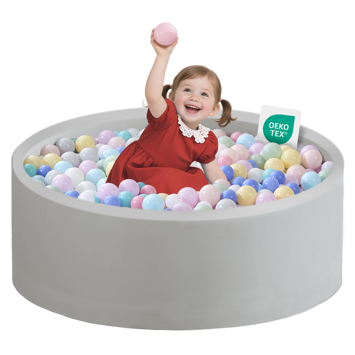 Zedachica Ball Pit closeup of soft fabric for toddlers
