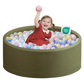 Zedachica ball pit sage green round for safe toddler indoor play
