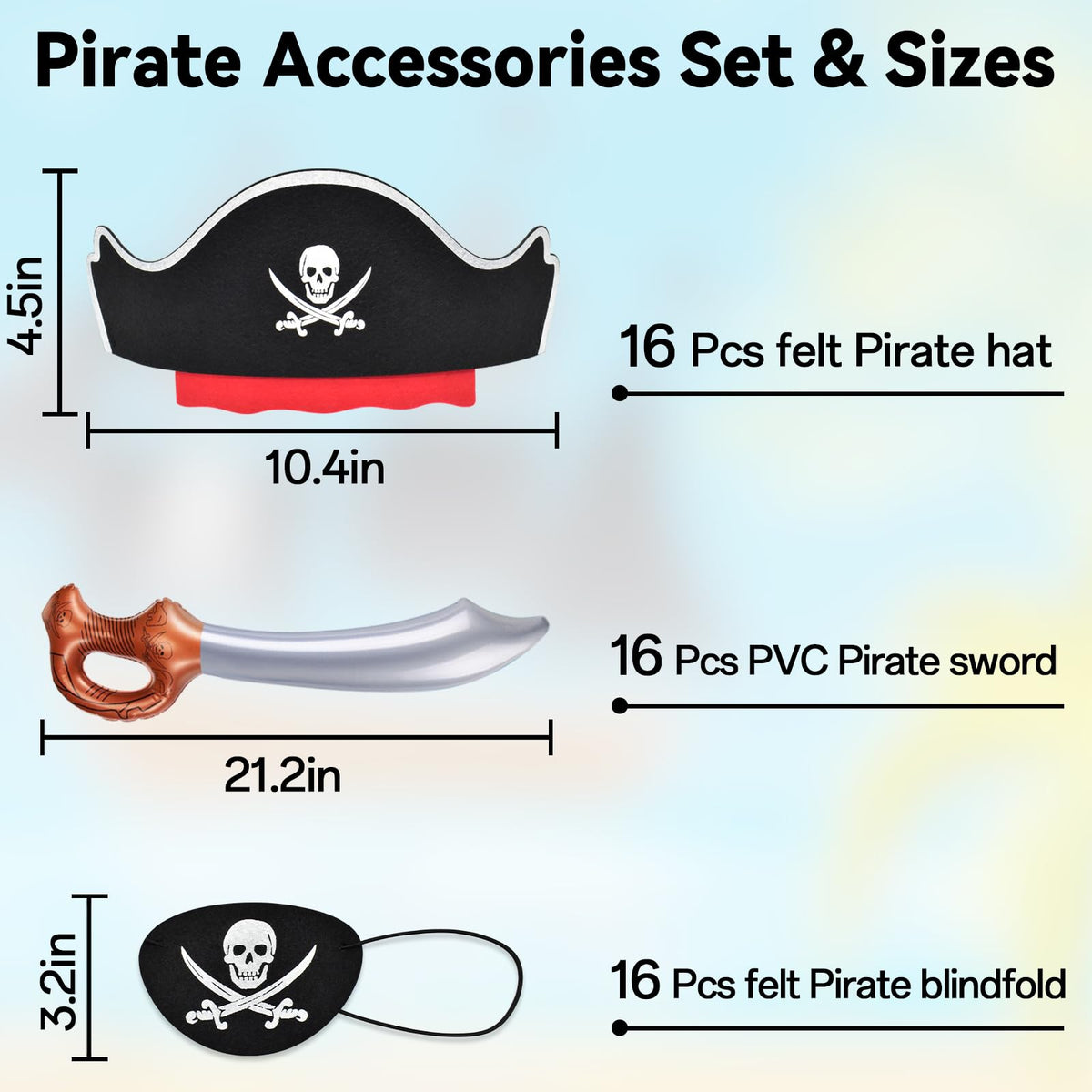 Zeedix eye patches 16-pack, secure elastic fit for immersive pretend-play