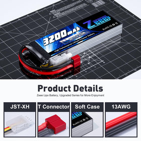 Zeee 11.1V 3200mAh LiPo capacity for gliders and FPV drones