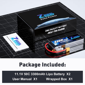 Zeee 2-pack batteries ready for multi-RC setups.