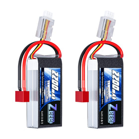 Zeee 2S shorty LiPo battery front view for enhanced RC car power and runtime