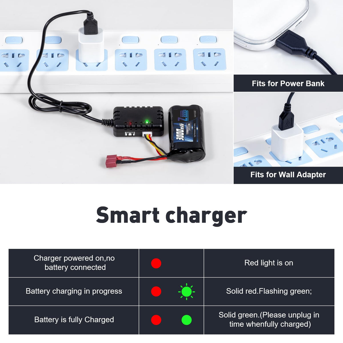 Zeee 69x37.5x19.5 mm battery shown for compact 1/16 models