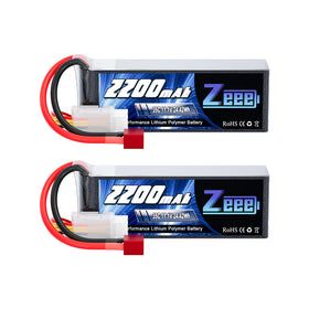 Zeee 3S 2200mAh battery front view with soft case
