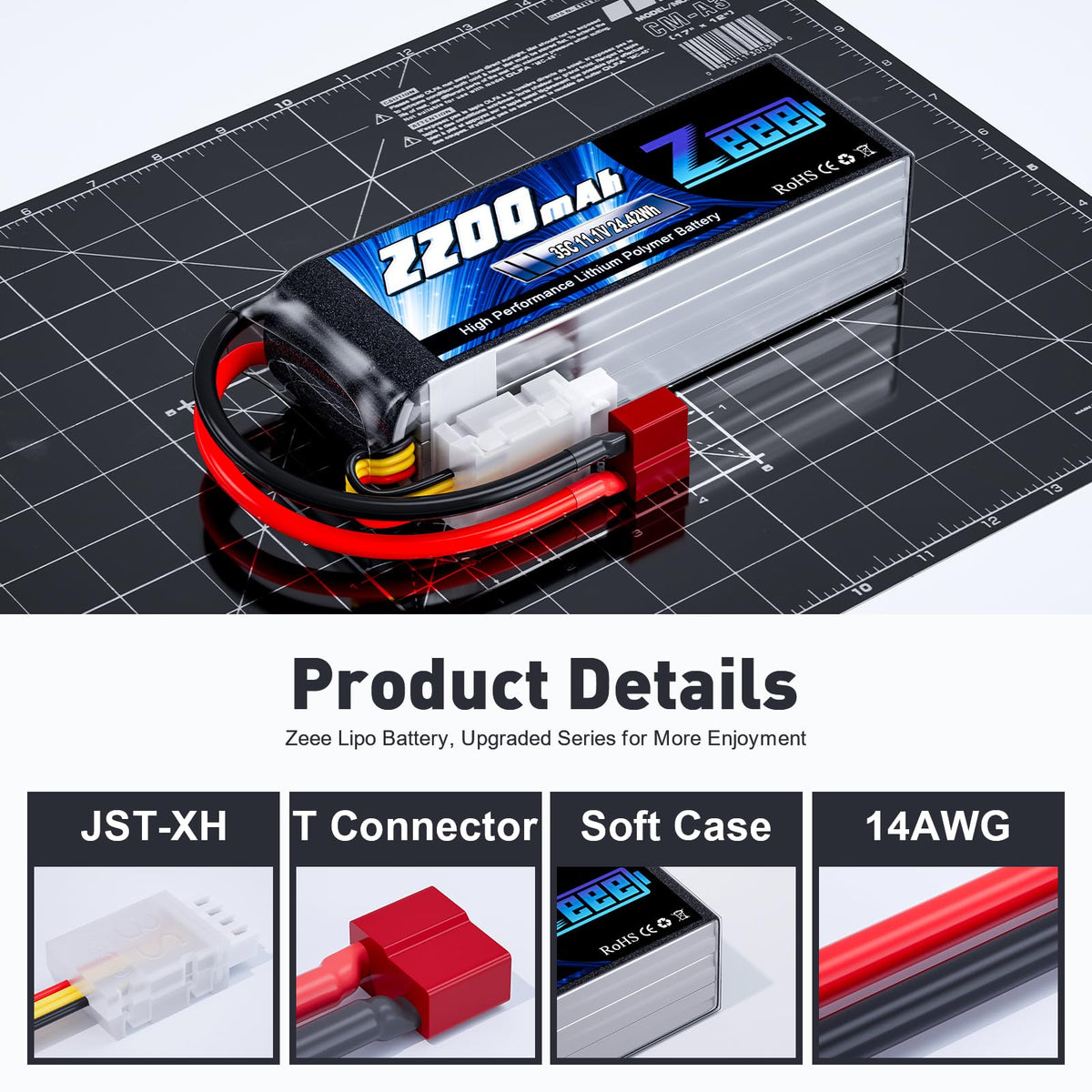 Zeee 3S 2200mAh battery with T connector