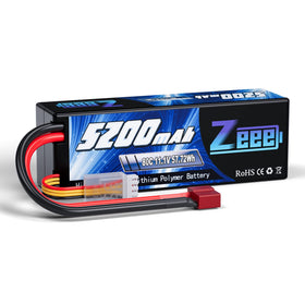 Zeee 3S LiPo battery 5200mAh 11.1V compact pack ideal for extended RC sessions