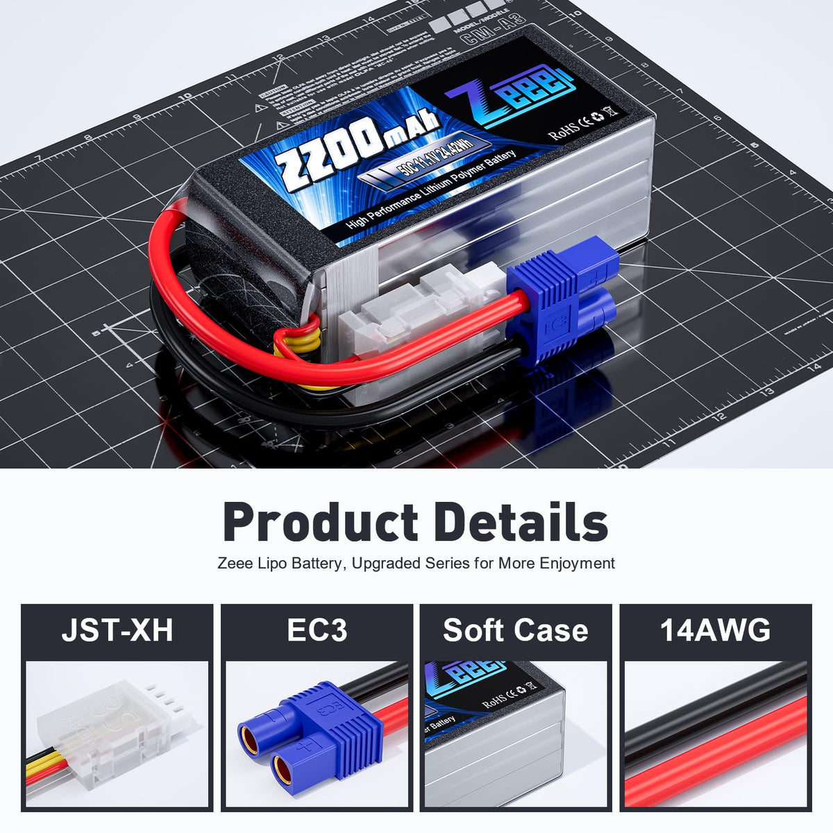 Zeee 3S Shorty battery weighs about 137 grams for nimble setups.