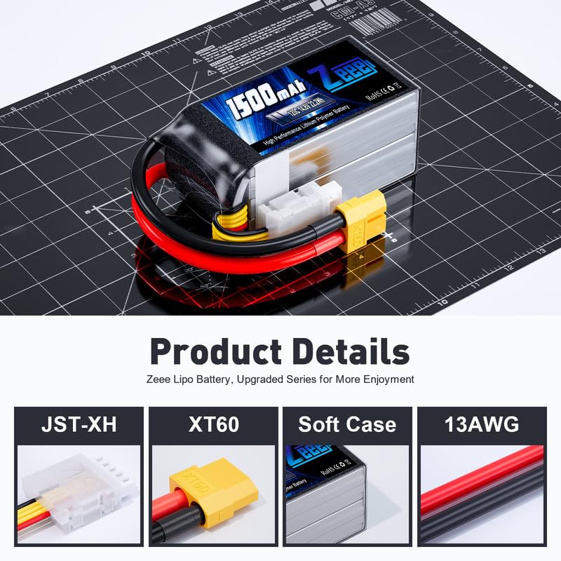 Zeee graphene 4S 1500mAh battery highlighting steady power potential