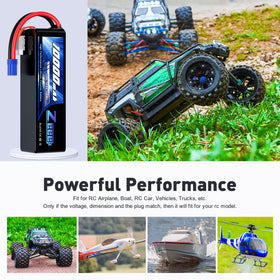 Zeee 4S 10000mAh battery in-use with X-Maxx demonstrates power and durability.
