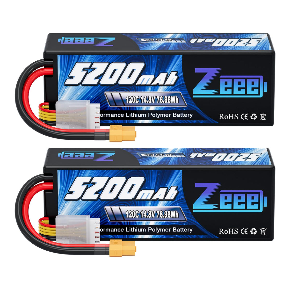 Zeee 4S Lipo battery with XT60 connector for reliable power delivery.