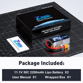 Zeee 50C discharge rating supports bursts for FPV flights and quick accelerations