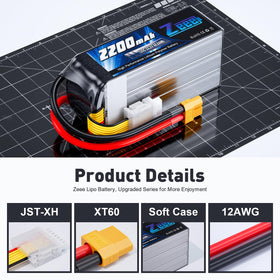 Zeee 6S 2200mAh battery dimensions 103x34.5x48.5 mm