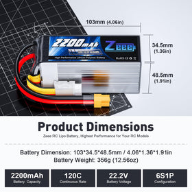 Zeee 6S LiPo battery in soft case for safe, durable RC power