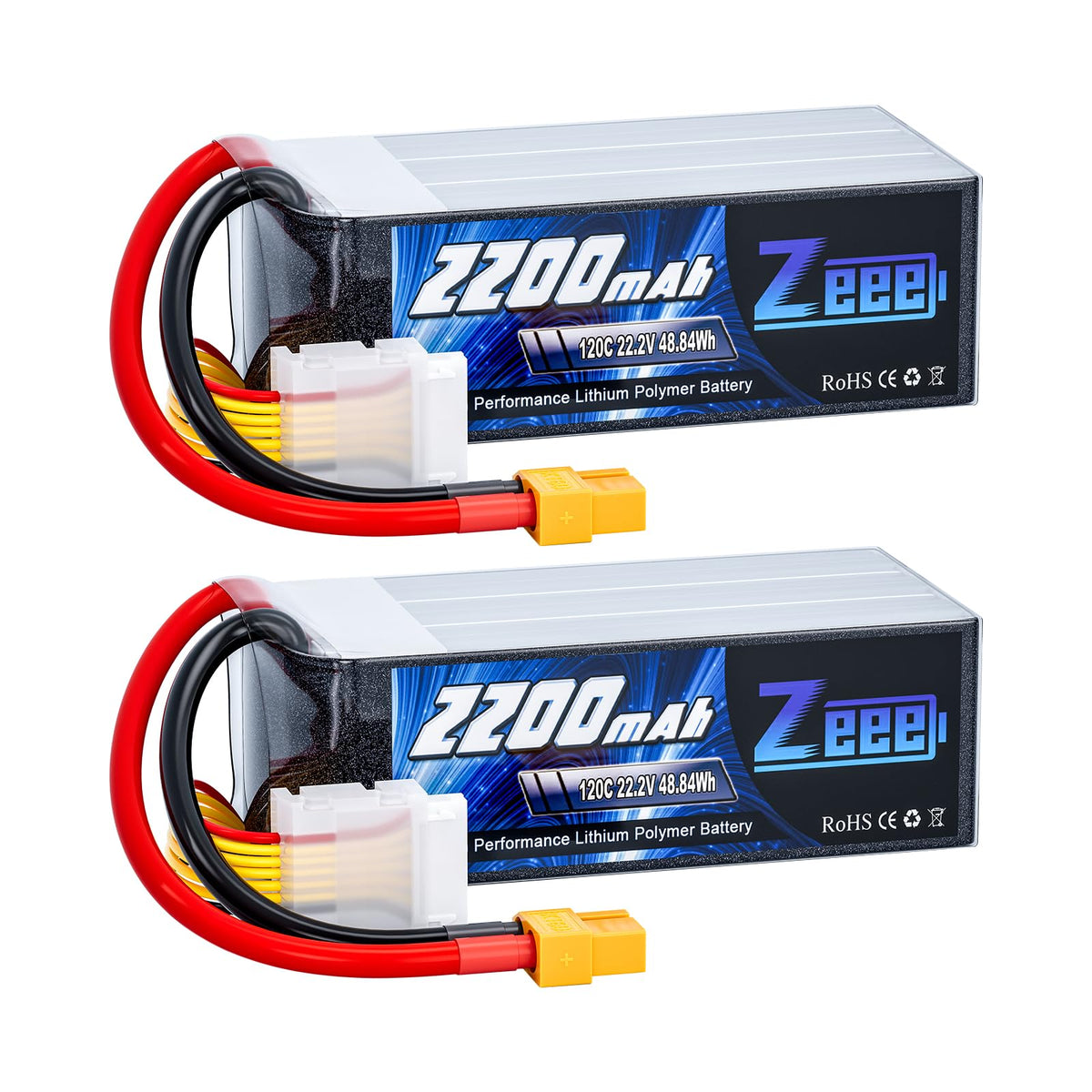 Zeee 6S LiPo battery with XT60 connector for RC aircraft, high discharge