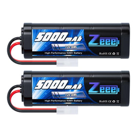 Zeee 7.2V 5000mAh NiMH battery exterior shows sturdy build for longer RC sessions