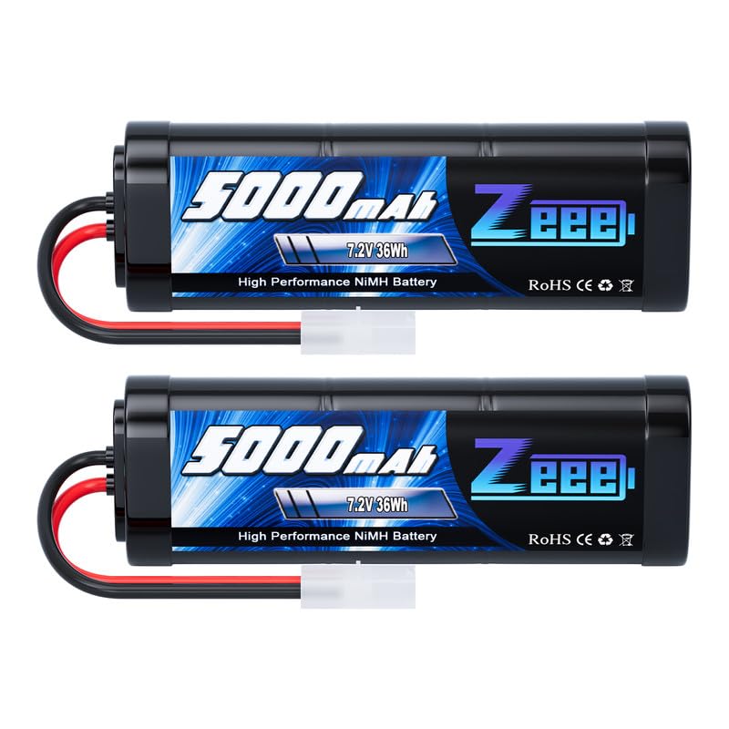 Zeee 7.2V 5000mAh NiMH battery exterior shows sturdy build for longer RC sessions