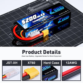 Zeee 7.4V 5200mAh hard case protects RC power components