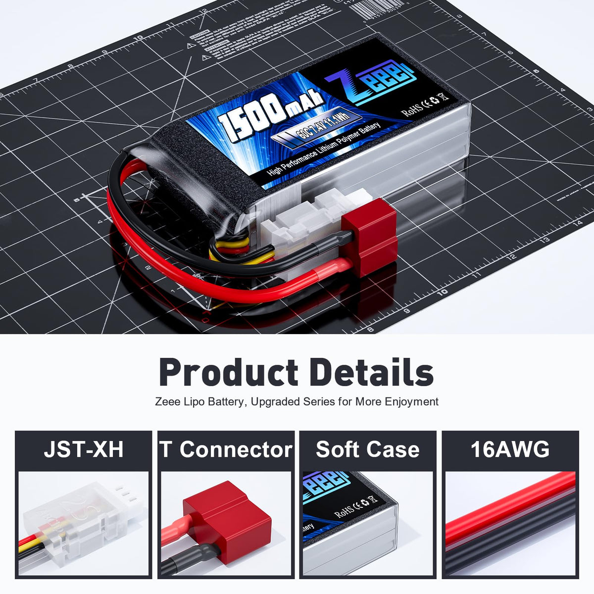 Zeee 7.4V 60C LiPo pack delivers brisk power for fast flights