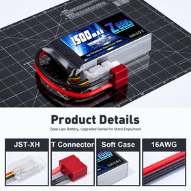 Zeee 7.4V 60C LiPo pack delivers brisk power for fast flights