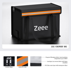 Zeee Lipo Battery Bag large capacity holds batteries and charger securely.