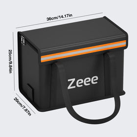 Zeee Lipo Battery Bag side charging port enables safe on-bag charging.