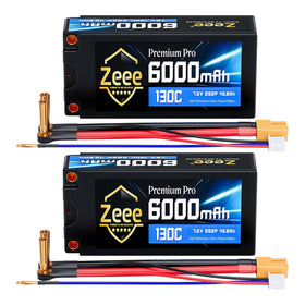 Zeee Premium Pro 2S 6000mAh battery pack shot showing compact size for versatile RC setups.