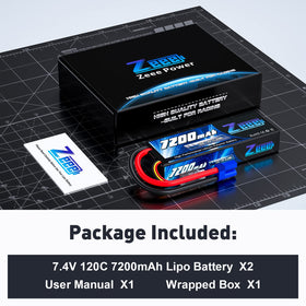 Zeee 2 pack bundle provides ready power for quick swaps during RC sessions.