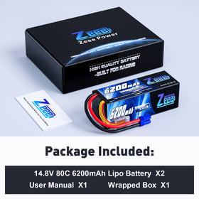 Zeee 4S 6200mAh supports powerful, consistent RC racing sessions