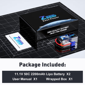 Zeee two-pack includes two 2200mAh LiPo batteries for extended sessions.