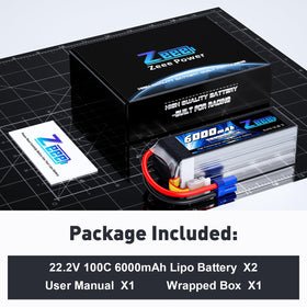 Zeee two-pack set provides ready-to-run power.