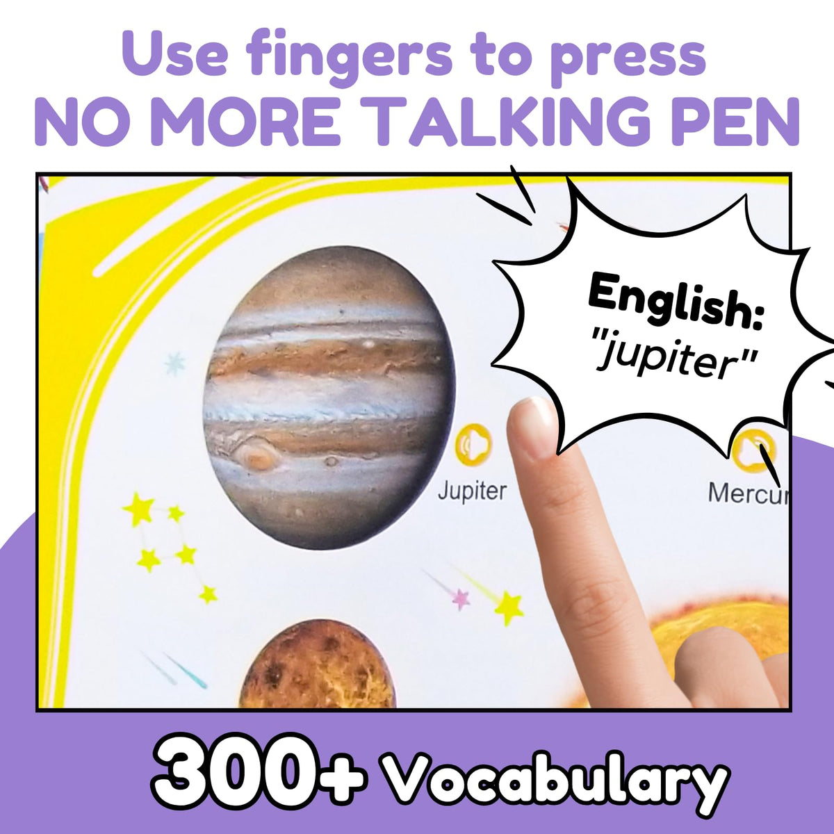 ZeenKind interactive touch buttons demonstrate word sounds for pronunciation practice.
