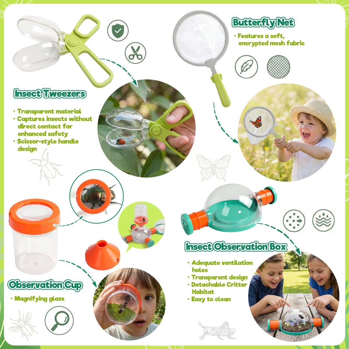 Zeewoo Butterfly Net helps kids widen their catch during nature hunts.