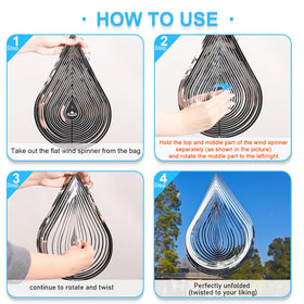 Zeewoo easy-assemble wind spinner 2-pack simplifies setup for quick garden decor.