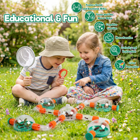 Zeewoo Insect Tweezers for Kids guiding precise collection with care.