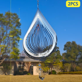 Zeewoo outdoor hanging wind spinner decor adds motion and sparkle to patios.