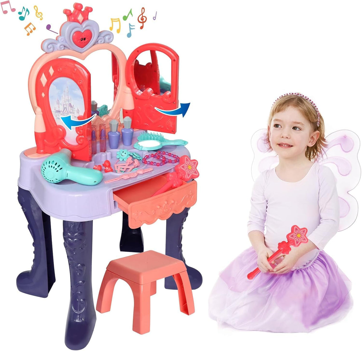 Zefinot princess vanity makes a delightful gift.