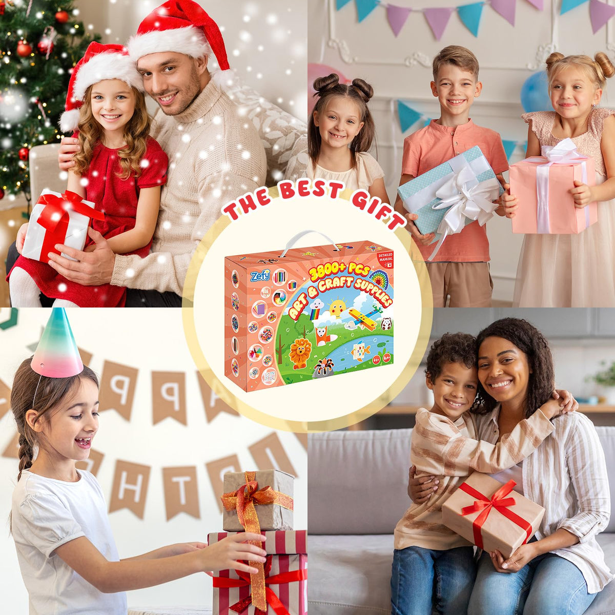Zefy gift-ready art set for birthdays and holidays.