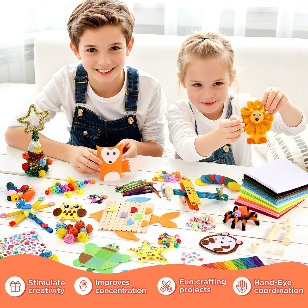 Zefy kids crafting session showcases creativity and fine motor skills.